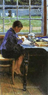 Artworks in 150 Subjects Painting - doing the lessons Nikolay Bogdanov Belsky kids child impressionism